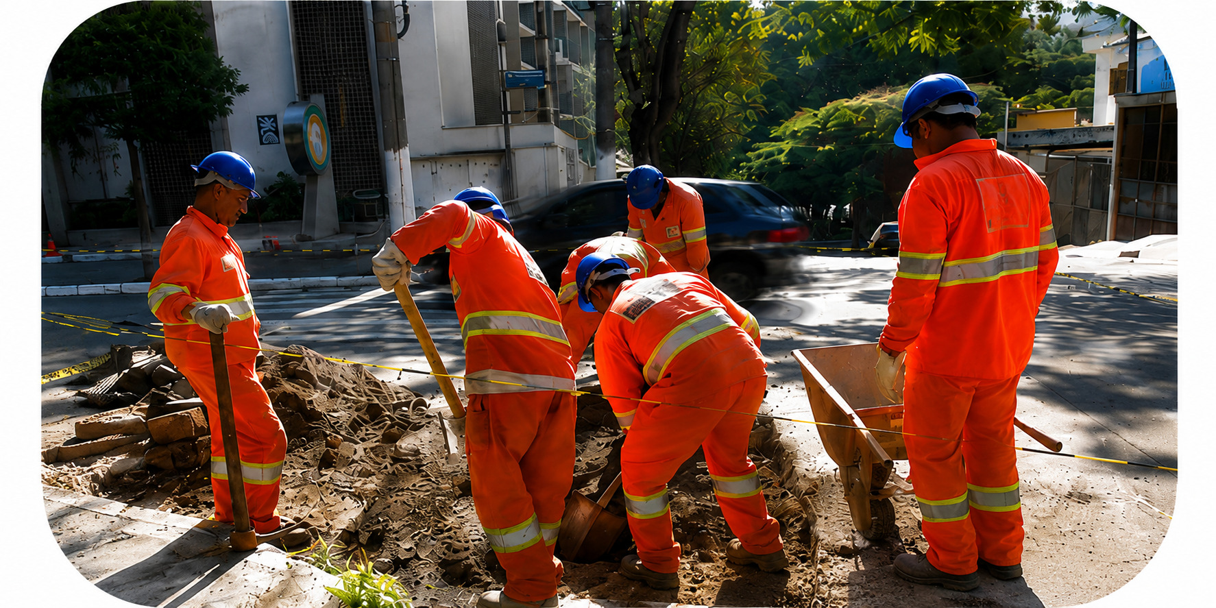 Trabalhos realizados na Chácara Monte Alegre