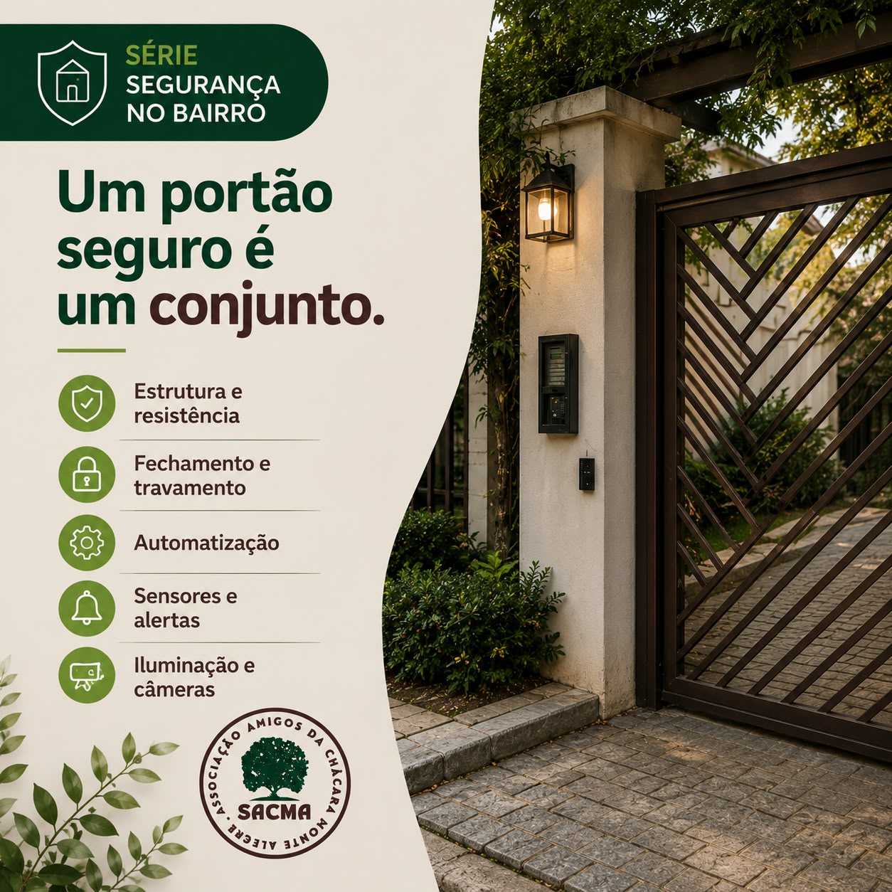 Cuidados com portões e acessos residenciais