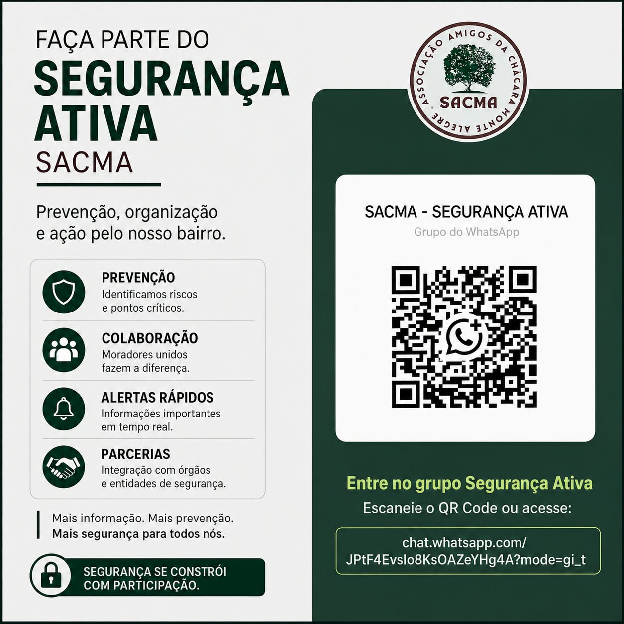 Segurança e prevenção na Chácara Monte Alegre
