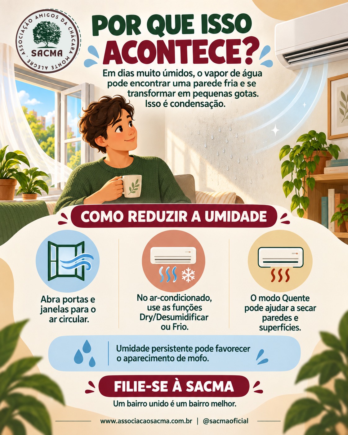 Cuidados para reduzir a umidade dentro de casa